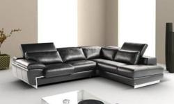 TOLL FREE 1-877-336-1144
WWW.ALLFURNITUREUSA.COM
This sectional set will perfectly accommodate any contemporary living room setting providing comfort to you and your friends. It is wrapped in genuine Italian leather. The set features reclining seats and