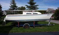 Please call owner Sanford at 585-944-1902
Boat is in Canandaigua, New York.
Sleeps 4-5, great for the Finger Lakes, DINGHY OARS included, three sails main, Jib, Genny, New cushion covers, life preservers, mooring lines, ready for the water