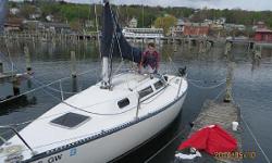 Please call boat owner Dave at 607-742- one nine two four. Boat is located in Big Flats, New York. Fully equipped, Mainsul 4 yrs old, 2 Jib sails 115 150, Roller furling, Spinnaker pole, rigged for single sailing, New polypropolene keeel, Life preservers,
