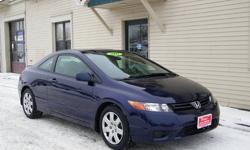 Time to trade in that old gas hog for a like-new, low mileage, sporty 2007 Honda Civic coupe!! This car has all the power options inside you want, with a 5 speed manual transmission. Its rated for 36 mpg on the highway, and 32 in the city. And with only