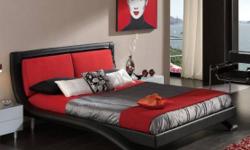 Free Shipping NYC area ONLY!! 877-336-1144
www.allfurnitureusa.com
Product description:
Meg White Leather Bed will transform any bedroom. Durable platform construction with a headboard, which is padded and upholstered with the soft leather. The bed is