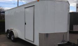 7x16 +2' of bull nose = 18'
CALL 860 202 9310
Located in Windsor locks,Ct
This trailer is in stock
Worth the Drive
MOST IMPORTANT FEATURES:
?Heavy Duty Square Tubing Base Frame
?Rear Spring Assisted Ramp Door with (2) Bar Locks for Security, EZ Lube Hinge