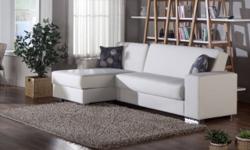 Product description:
Let yourself fall into the total comfort and relaxation of the Aspen sectional. The sectional is covered in brown micro fiber and Brown PU easy to maintain.
With just a single push, and click motion your lovely sofa becomes a very