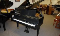 This is a gorgeous Baldwin grand piano. It's a model R, satin ebony, 5'8", 1993. Baldwin is an excellent brand, and made in America. The case is satin ebony. The tone is delightful. You must come try it out. You will fall in love with this Baldwin.
About