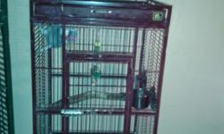 Its a beautiful cage very pretty n elegant. The cage has a built in play gym on the top thrown with Steps , two metal trays one for under the gym and one for under the Cage , it has 4 wheels to to move with ease and has 4 feeding cups 2 for the gym and 2