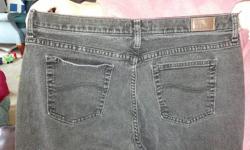 Womens 16 Long Black Lee Jeans, no holes, 5 pocket, above the waist, boot cut, comes from smoke free home. Asking $10.00, I also have 1 other pair available of women jeans. 783-1543 voice or text