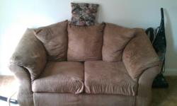 Light brown couch with matching loveseat. We are moving and need to sell. $600