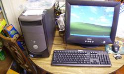 Dell Dimension 4500 with monitor, mouse, keyboard and software.
Intel Pentium 4 2.8 GHZ processor
Windows XP home edition w/ SP3
1 GB Ram
Microsoft Office 2003
40 GB Hard Drive
AVG 2015 Free Antivirus
60$ O.B.O
This price is negotiable, but you must take