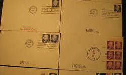 Eisenhower 1969-1971 set of 8 FDC's. Stamped with single, double, booklet pane 5, 6 & 8 plus Special Delivery