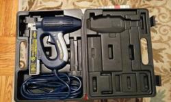 Arrow Nail Master 2 Electric Brad Nail Gun model number ET200. Uses 18 gauge brads. Can use 1 1/4 inch, 1 inch, 3/4 inch and 5/8 inch brads. This unit was hardly used. Asking $80 or best offer.