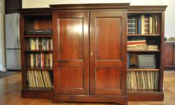 Beautiful French GRANGE Entertainment Center: Features: TV and component center section. Left & right side book shelves. Doors close the either conceal or expose center or side sections as desired. Top quality with slight defects. Original price