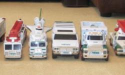 My son's Hess truck collection. Will sell as a group or individually. They are all in working condition; however, they are no longer in the box. Please contact with questions or offers.
1990 Hess Tanker Truck
1994 Hess Rescue Truck
1995 Hess Toy Truck &