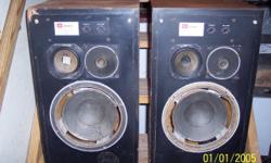THESE ARE A PAIR OF JBL DECADE L36 SPEAKER CABINETS. THOUGH THEY ARE SHOWN IN THESE PHOTOS, THE DRIVERS HAVE BEEN REMOVED AND ARE LISTED FOR SALE SEPARATELY ON EBAY. (THOUGH THEY COULD BE INCLUDED AT AN EXTRA COST IF STILL AVAILABLE) THESE ARE JUST TO BIG