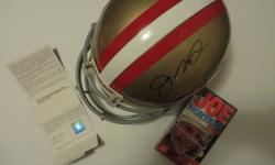Joe Montana full size autographed Helmet with C.O.A. and video tape the Joe Montana story.
$330.00 Call 845-344-3632