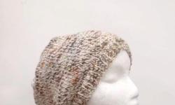 Warm up your day with this cosy beanie hat. the colors of this knitted beanie hat is a marble effect of shades of brown,rust,tan. Completely hand knitted. Worn by men and women. The beanie beret is made with a soft acrylic yarn. Very stretchy, will fit