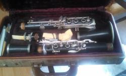 Wonderful LeBlanc clarinet with a beautiful tone only available from a lacquered wood instrument. This clarinet dates from the late 50s or early 60s I believe. I had played it in many semi-professional bands from wind ensembles to jazz bands. It has very