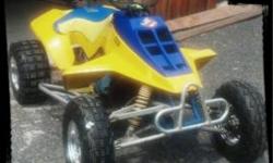 $2000
315 955 2274
Trade for Trx450r , lt400z , 250r , banshee, NO SLEDS
Location: Watertown New York
1987 suzuki lt500r " quadzilla " With Registration
First off this zilla does RUN ......but there is an issue with the clutch shaft the cable conects to
