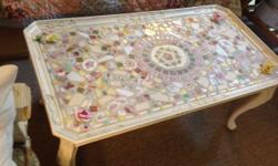 Stunning handmade mosaic coffee table. One-of-a-kind!