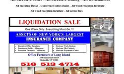 Office Furniture Liquidation
Liquidating Contents Of Corporate Offices
Everything Must Go !!
Call Now For Terms & Conditions........... 516 513 4714
Desks - Cubicles - Chairs - Files ?
Conference Tables ? Reception Desks - More
Over QTY. 20 Trailer Loads