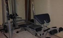 Powerhouse home gym. Excellent condition. Everything works. Includes weights and bar. No rips/tears. Never used. Can be hauled for gas expenses.
Email with questions