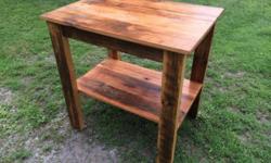 We specialize in custom barnwood furniture. We use original barnwood found from the sites of old, fallen barns found from around NY state. This lumber that we use has endless, distictive character; from having the original square nail holes to having