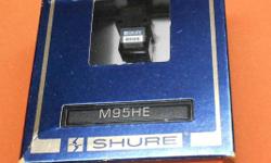 A Shure M95HE cartridge with the original HYPER-ELLIPTICAL stylus and packaging - NOS.[new old stock]
Box is a little rough due to storage.
Tested and working perfectly. - Sounds great!
The value of these classic Shure cartridges has been escalating