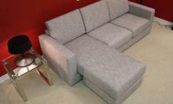 Visit Us: www.AllFurnitureUSA.com
Product description:
Simena Sectional is a relaxing sectional sofa with very comfortable cushions and frame on continuous tubular metal base which has cylindrical chromed steel legs tipped with plastic glides. The sofa