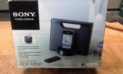 Sony RDP M5ip speaker dock for I phone. $25 Thanks Charlie 917-567-4885 /cdbl317-aol