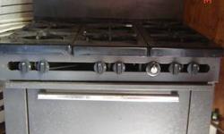 SOUTH BEND 6 BURNER RANGE & OVEN..BLACK WITH SOME RUST SPOTS FROM STORAGE.
PLEASE LEAVE PHONE # AND LOCATION WHEN REPLYING.
AS LONG AS YOU CAN READ THIS POSTING, IT IS STILL AVAILABLE.
IF YOU FEEL THE NEED TO ASK, YOU ARE SPAMMING AND I'M DELETING WITHOUT