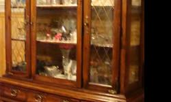 Broyhill dinng set . can be sold seperate table +six chairs+lighted china cabinet +hutch+buffet table call 315-232-4112 cash only make an offer