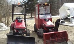 Gonna move someplace warm so i'm selling it all!.so,to start with i've got two HONDA RT-5000 4WD/4WS tractors with a whole bunch of goodies..The tractor on the left is actually the"newer" of the two,low hours,new tires,wheel weights,chains,front quick