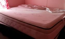 Both beds come with frame and box springs. Waterbed is made with 7 individual tubes for water to adjust firmness level.