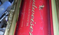 A rare limited addition BUDWEISER ELECTRIC SIGN . The sign is aprox. 50 years old , and will never be reproduced again, This is a fantastic conversation item , that was formally displayed at a famous
NYC RESTAURANT & BAR .THIS IS A COLLECTORS ITEM THAT