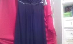 Beautiful night dresses Size: 8-10-12. The short dress (dark blue) is size 8. Other are size 10 and 12.