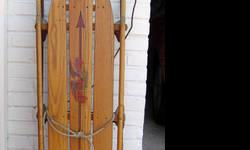 Flexible Flyer 60" Sled
Model 60J
EXCELLENT CONDITION!
This is a very well preserved Flexible Flyer Model 60-J Snow Sled. It is a late 1950's to early 1960's model . This particular one is very well preserved and doesn't have much rust or oxidation. All