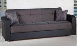 Product description:
Exceptional value, and extreme functionality makes the vision sofa bed an excellent choice. When you buy one sofa bed you get three benefits: sitting, storing, and sleeping.This sofa bed only requires one click to convert from a sofa