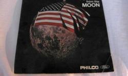 Voices from the Moon (The Landing on the Moon by the Astronauts of Apollo 11, July, 1969), 33 1/3 rpm, in original sleeve by Philco (Ford), 7 3/4", no scratches, cover has a few creases