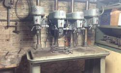 Walker - Turner Drill Press
Professional Light Heavyweight Multi head Drill Press for Wood or Metal Shop.
Original condition. All works perfect.
110V power. 1/2hp each head.
New Belts and Bearings on each motor.
Call for more info 347-335-9944
