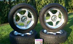 4- Falken Eurowinter tires with custom rims,and lug nuts- Size 215/55R16, About 4,000 miles on them.