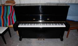 This 48? Yamaha Studio Upright is in excellent condition. The Yamaha U1 is one of the most popular pianos available for the serious musician or music student.
This piano has been tuned and fully regulated by our expert technicians. It has a fast, even